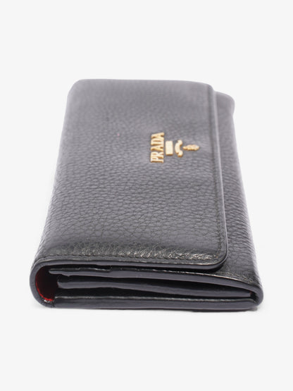 Prada Long Wallet Black Saffiano Leather