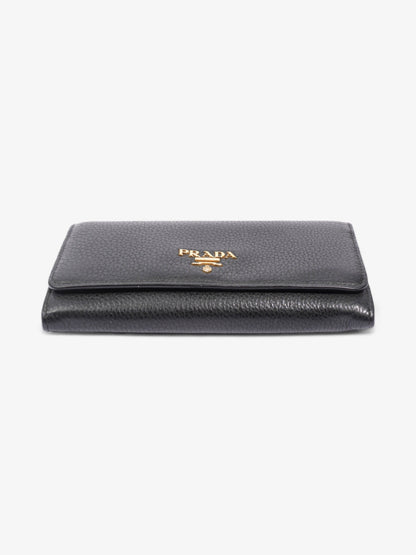 Prada Long Wallet Black Saffiano Leather