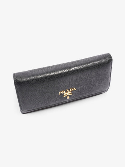 Prada Long Wallet Black Saffiano Leather