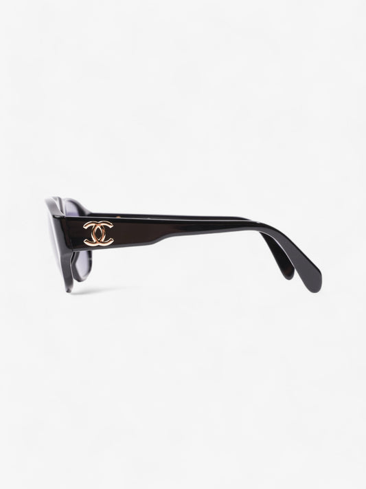Chanel Coco Mark Sunglasses Black Acetate 130mm