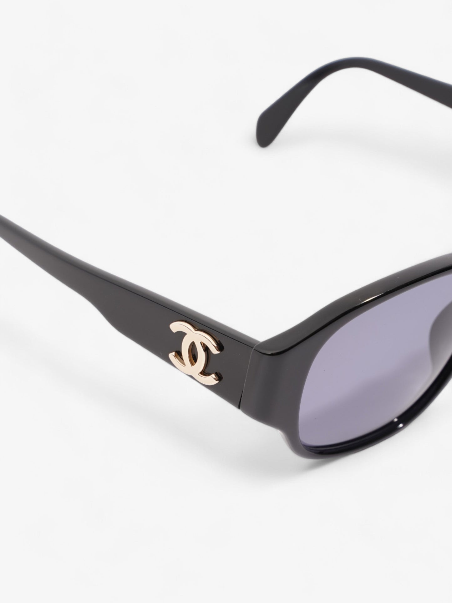 Chanel Coco Mark Sunglasses Black Acetate 130mm