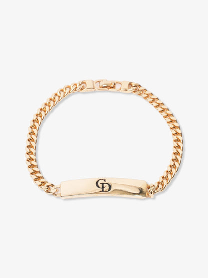 Christian Dior CD Logo Bracelet Gold Base Metal