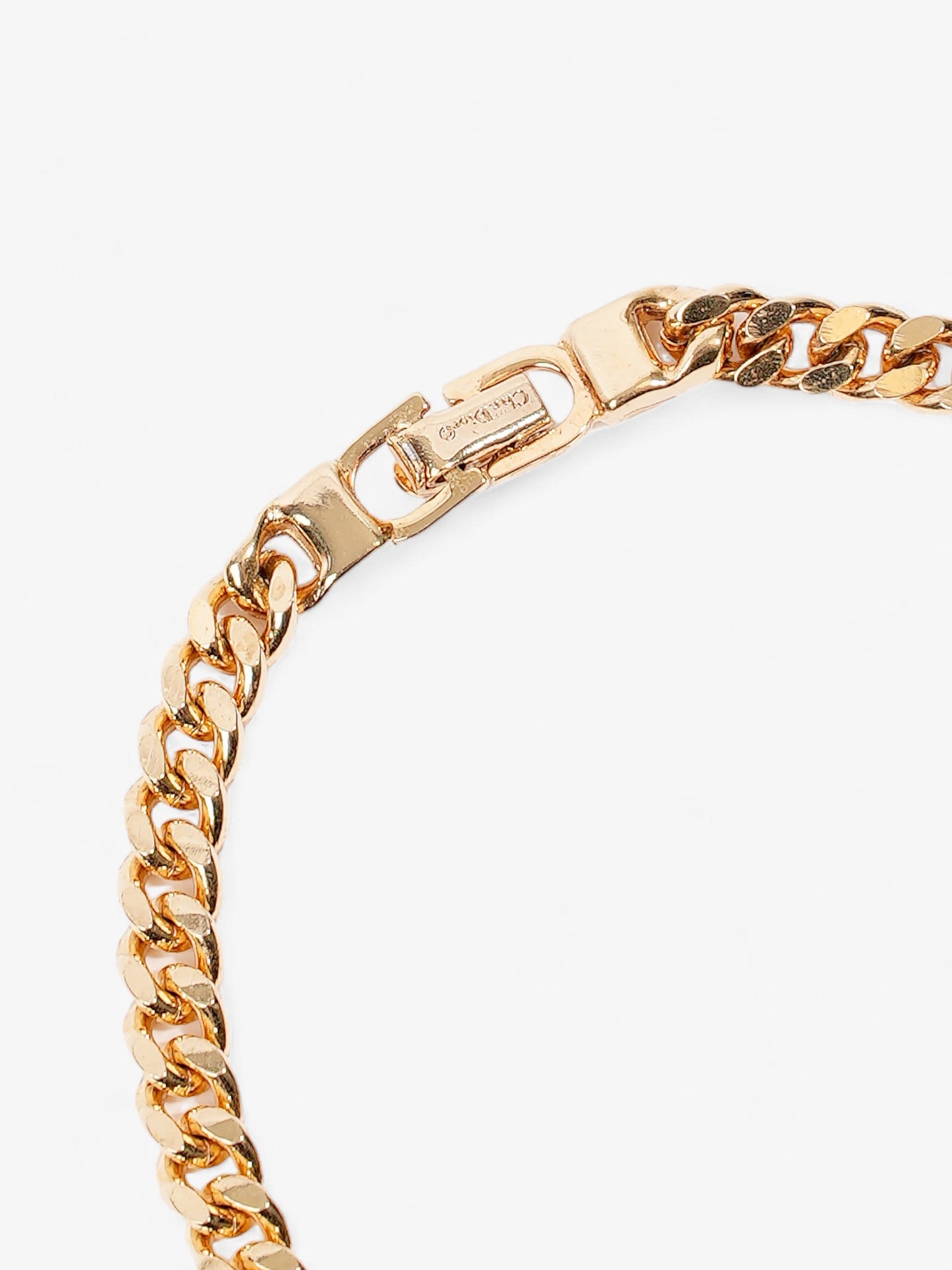 Christian Dior CD Logo Bracelet Gold Base Metal
