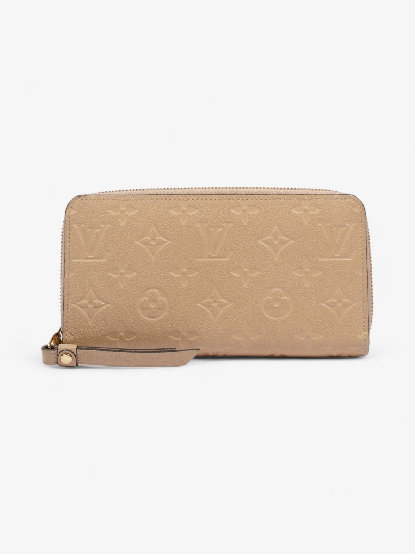 Louis Vuitton Zippy Wallet Beige Empreinte Leather