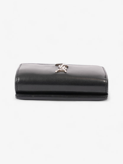 Saint Laurent Monogram Compact Wallet Black / Silver Leather