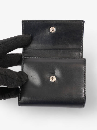 Saint Laurent Monogram Compact Wallet Black / Silver Leather