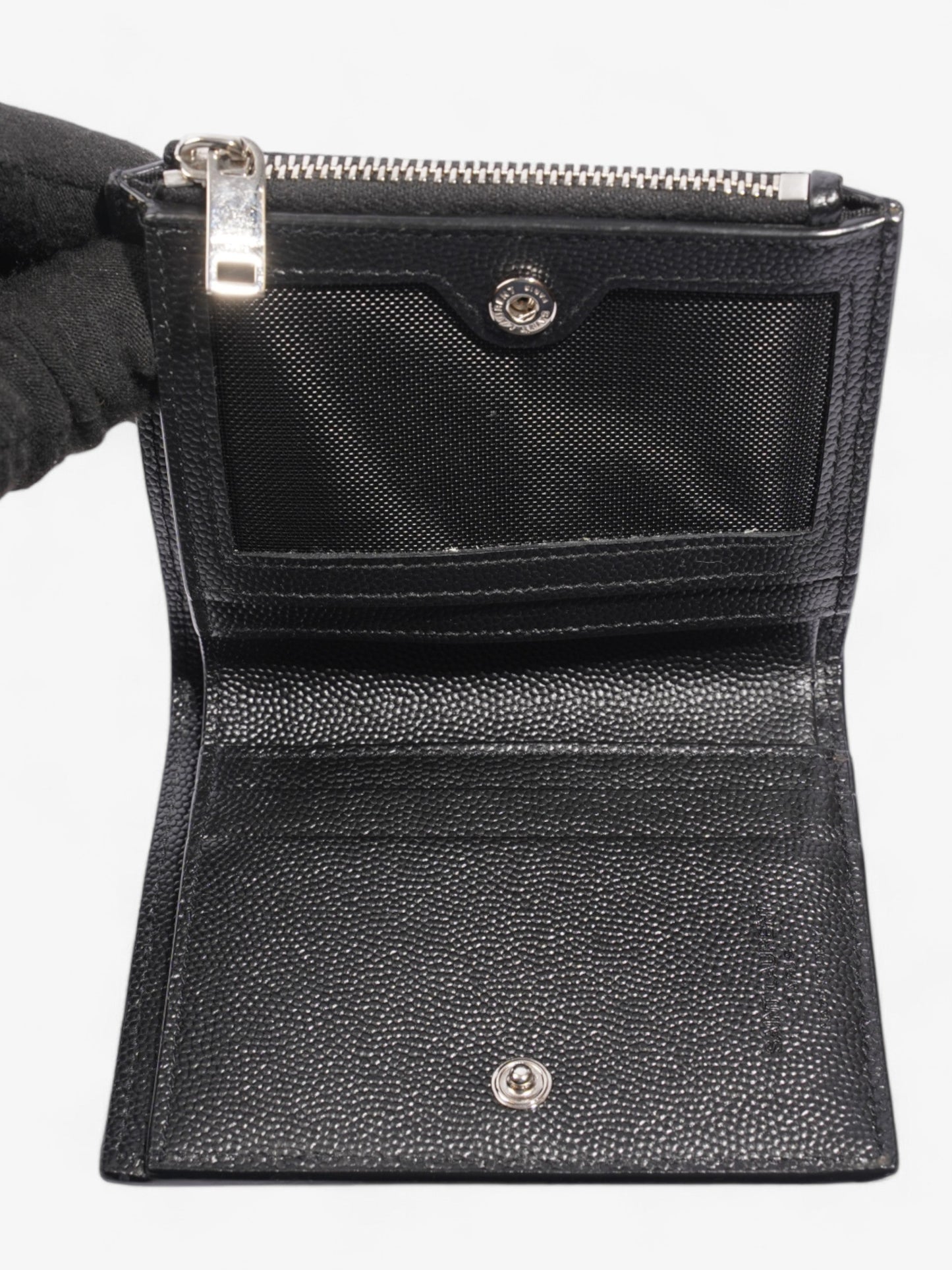 Saint Laurent Compact Wallet Black Leather