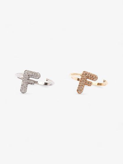 Fendi FF Rings Gold / Silver Base Metal Small