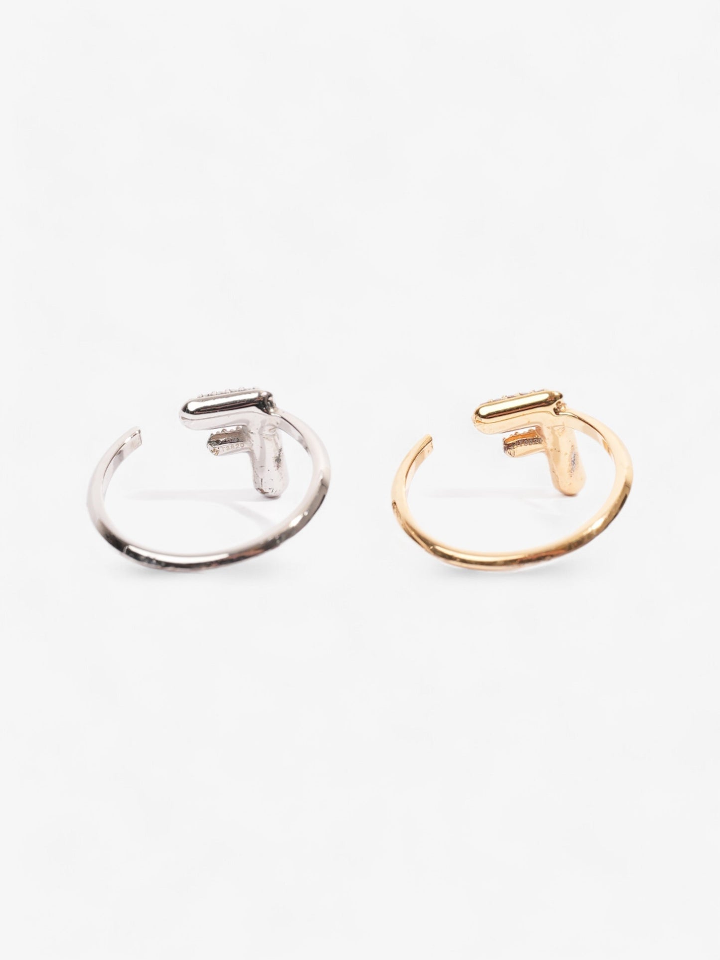 Fendi FF Rings Gold / Silver Base Metal Small