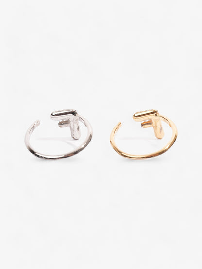 Fendi FF Rings Gold / Silver Base Metal Small