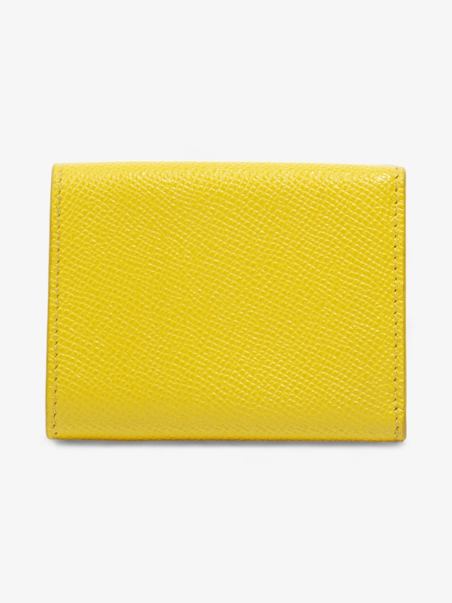 Christian Dior 30 Montaigne Compact Wallet Yellow Leather