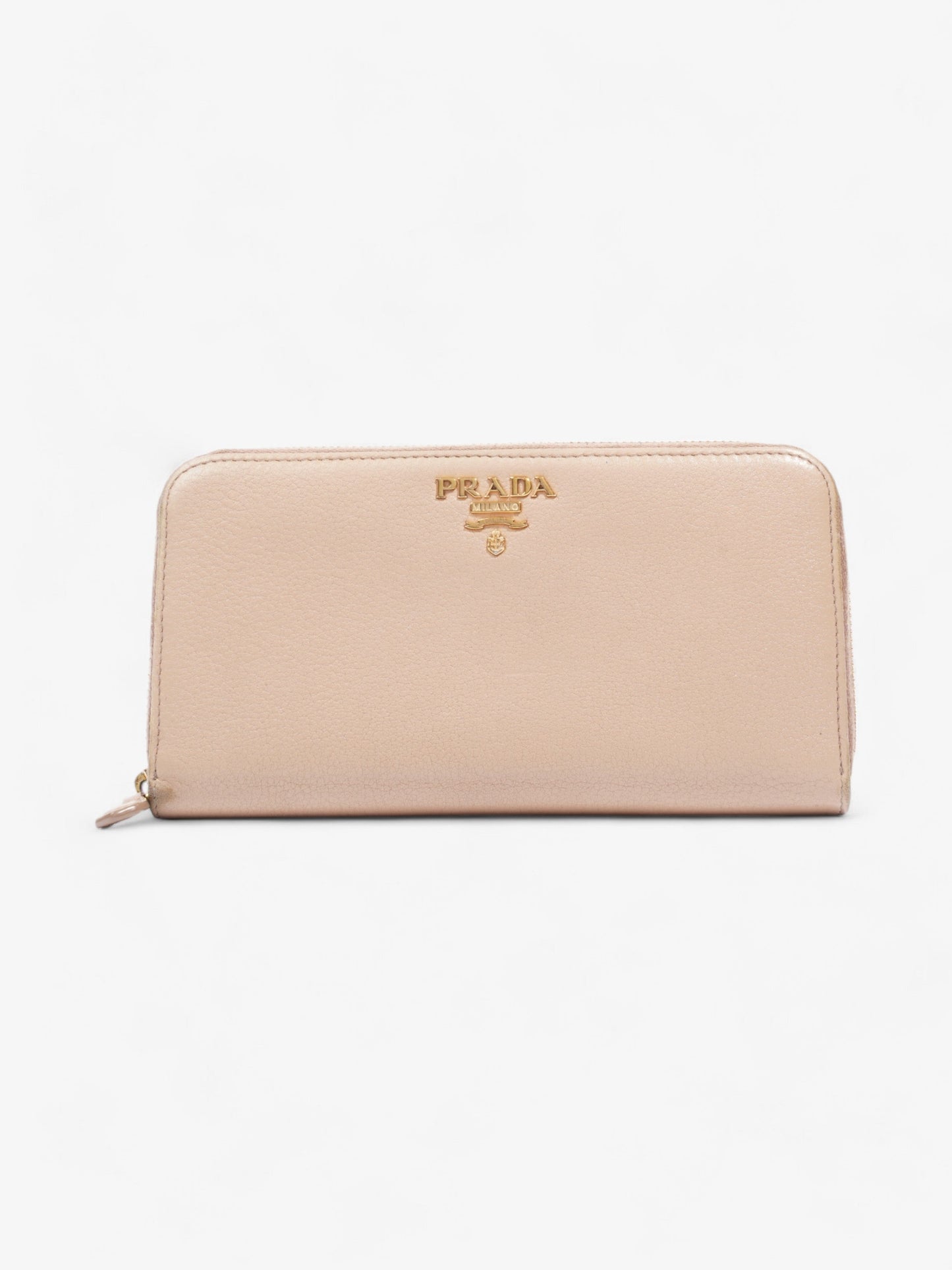 Prada Zip Around Wallet Beige