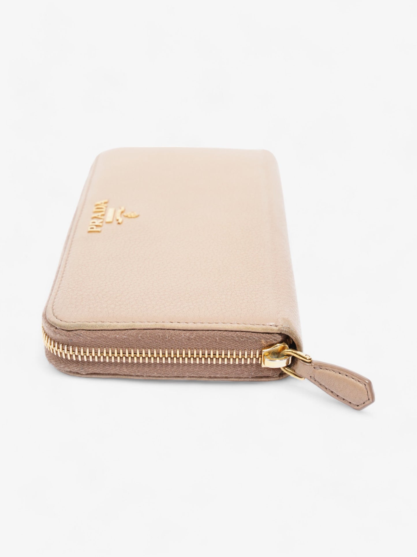Prada Zip Around Wallet Beige