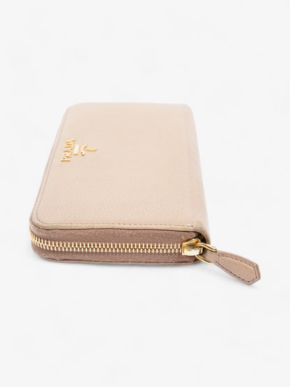 Prada Zip Around Wallet Beige