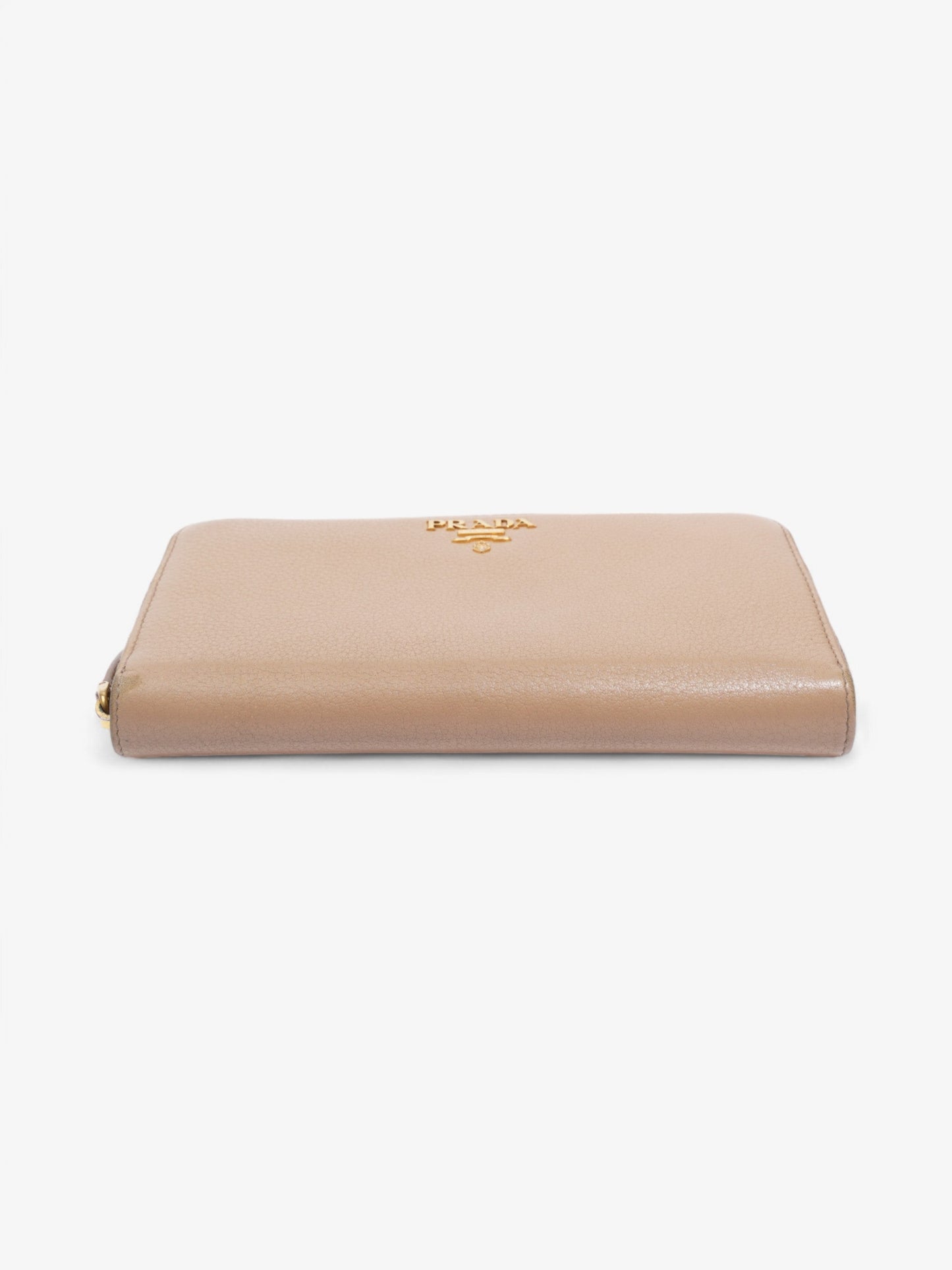 Prada Zip Around Wallet Beige