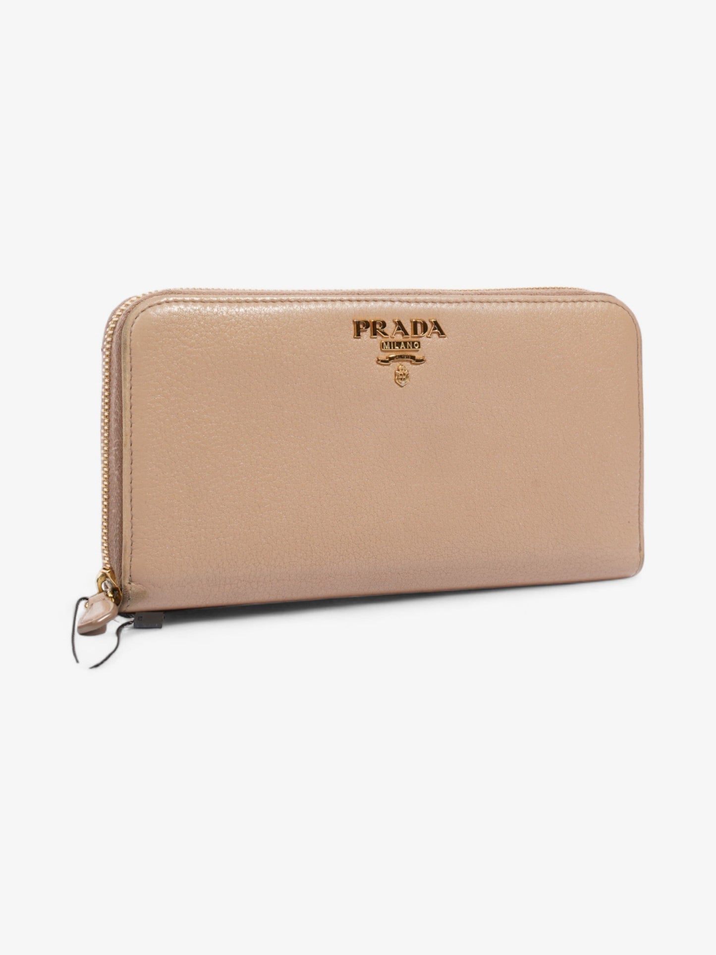 Prada Zip Around Wallet Beige