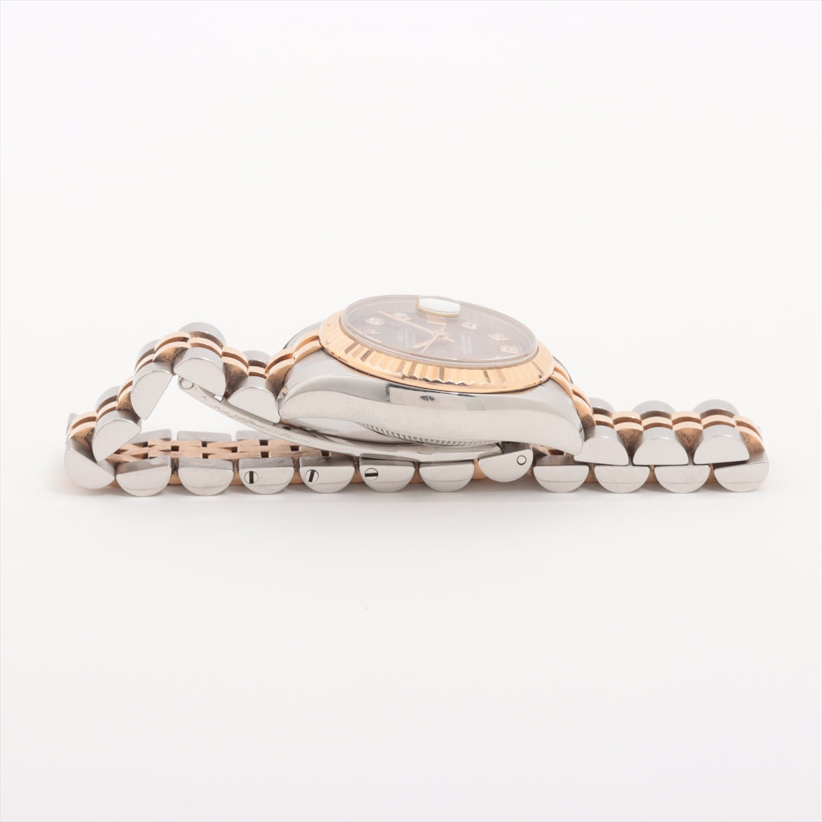Rolex Datejust 26mm Two Tone Pink Face Mother of Pearl MOP Watch 179171