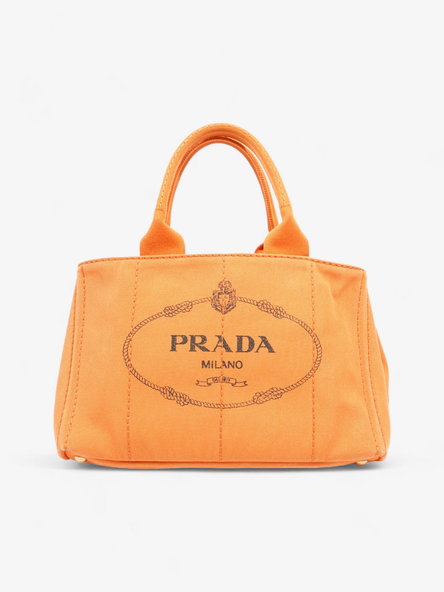 Prada Canapa Tote Orange Canvas Medium