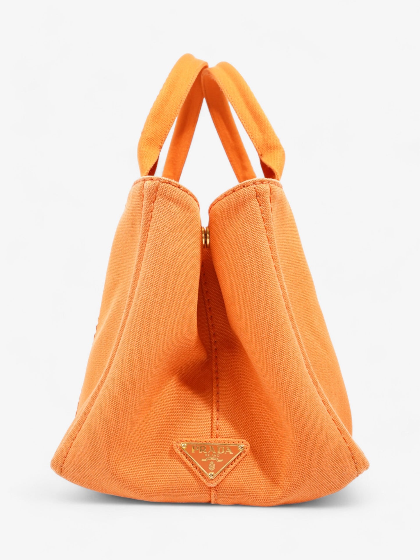 Prada Canapa Tote Orange Canvas Medium