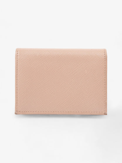 Prada Card Case Holder Beige Saffiano Leather