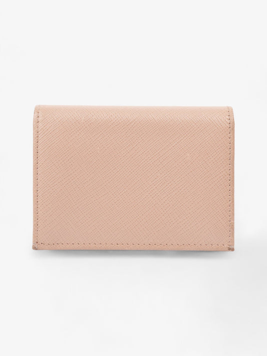 Prada Card Case Holder Beige Saffiano Leather