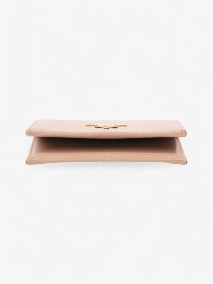 Prada Card Case Holder Beige Saffiano Leather