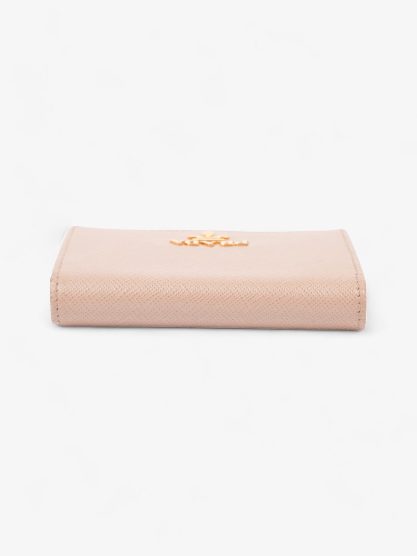 Prada Card Case Holder Beige Saffiano Leather