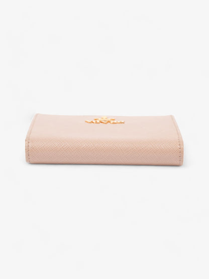 Prada Card Case Holder Beige Saffiano Leather