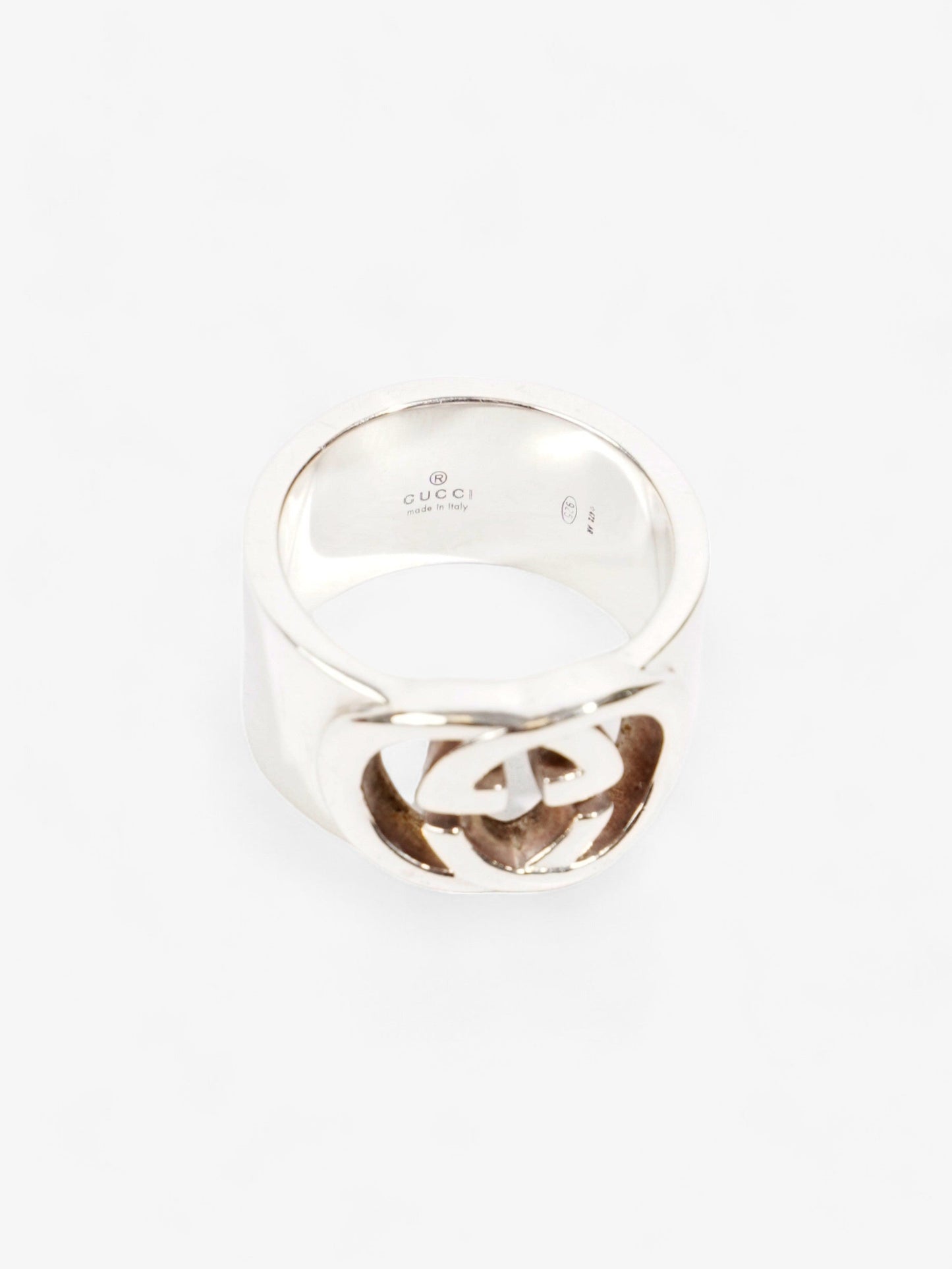Gucci Interlocking G Ring Silver Silver Sterling 51mm
