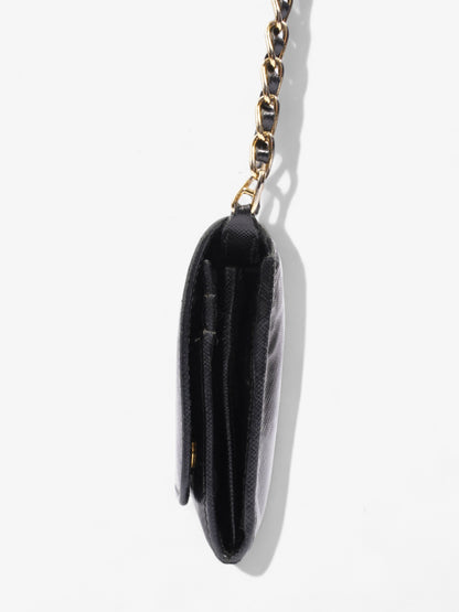 Prada Chain Wallet Black Saffiano Leather
