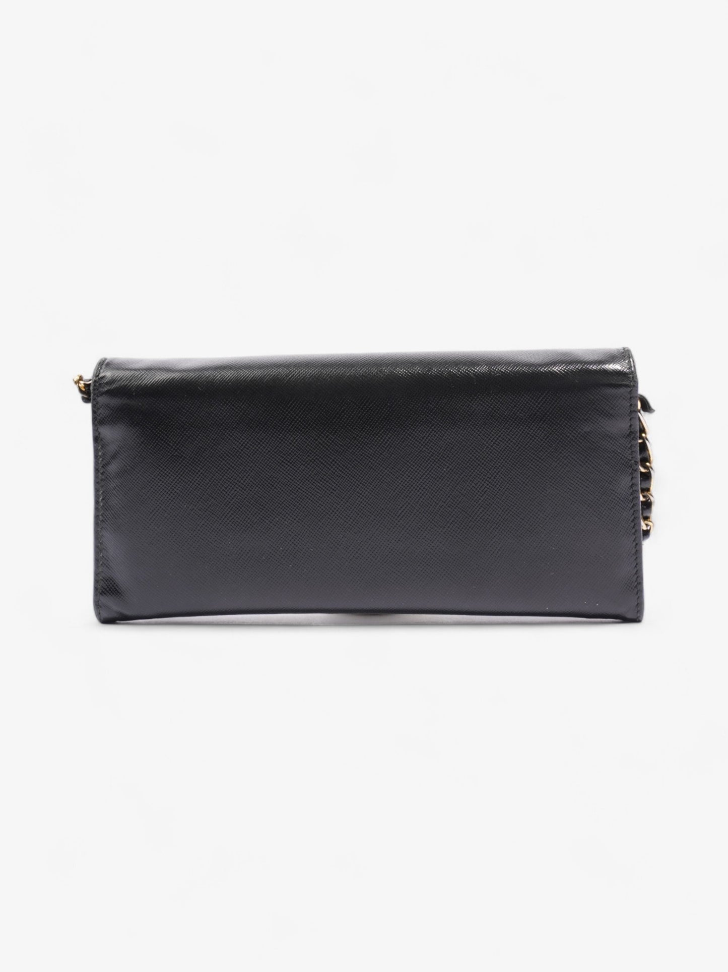 Prada Chain Wallet Black Saffiano Leather