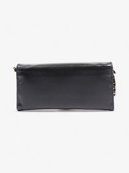 Prada Chain Wallet Black Saffiano Leather