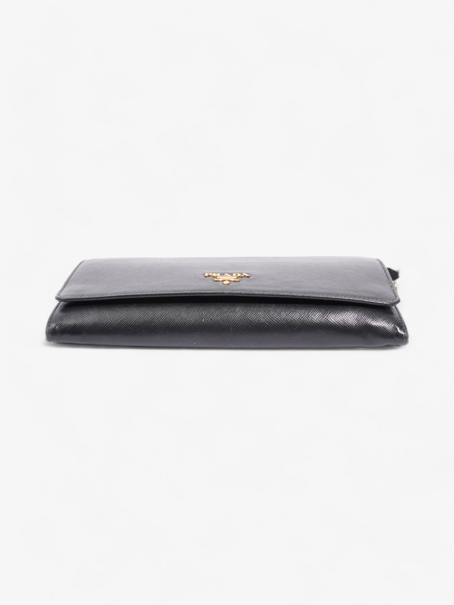 Prada Chain Wallet Black Saffiano Leather