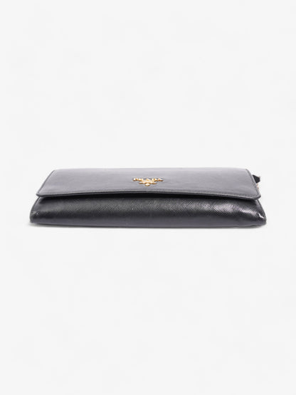 Prada Chain Wallet Black Saffiano Leather