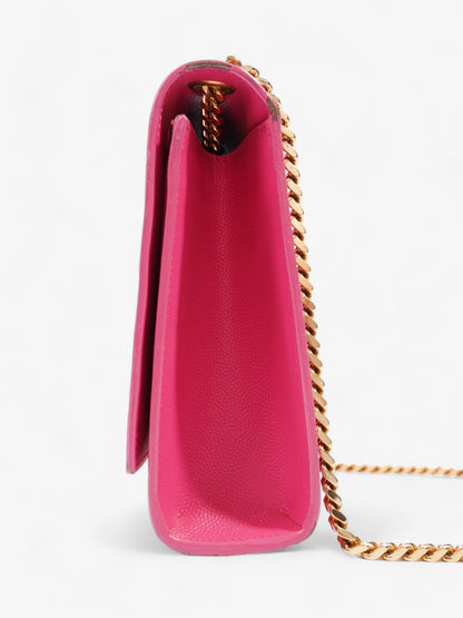 Saint Laurent Kate Neon Pink Grained Leather