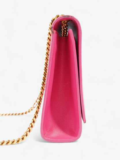 Saint Laurent Kate Neon Pink Grained Leather