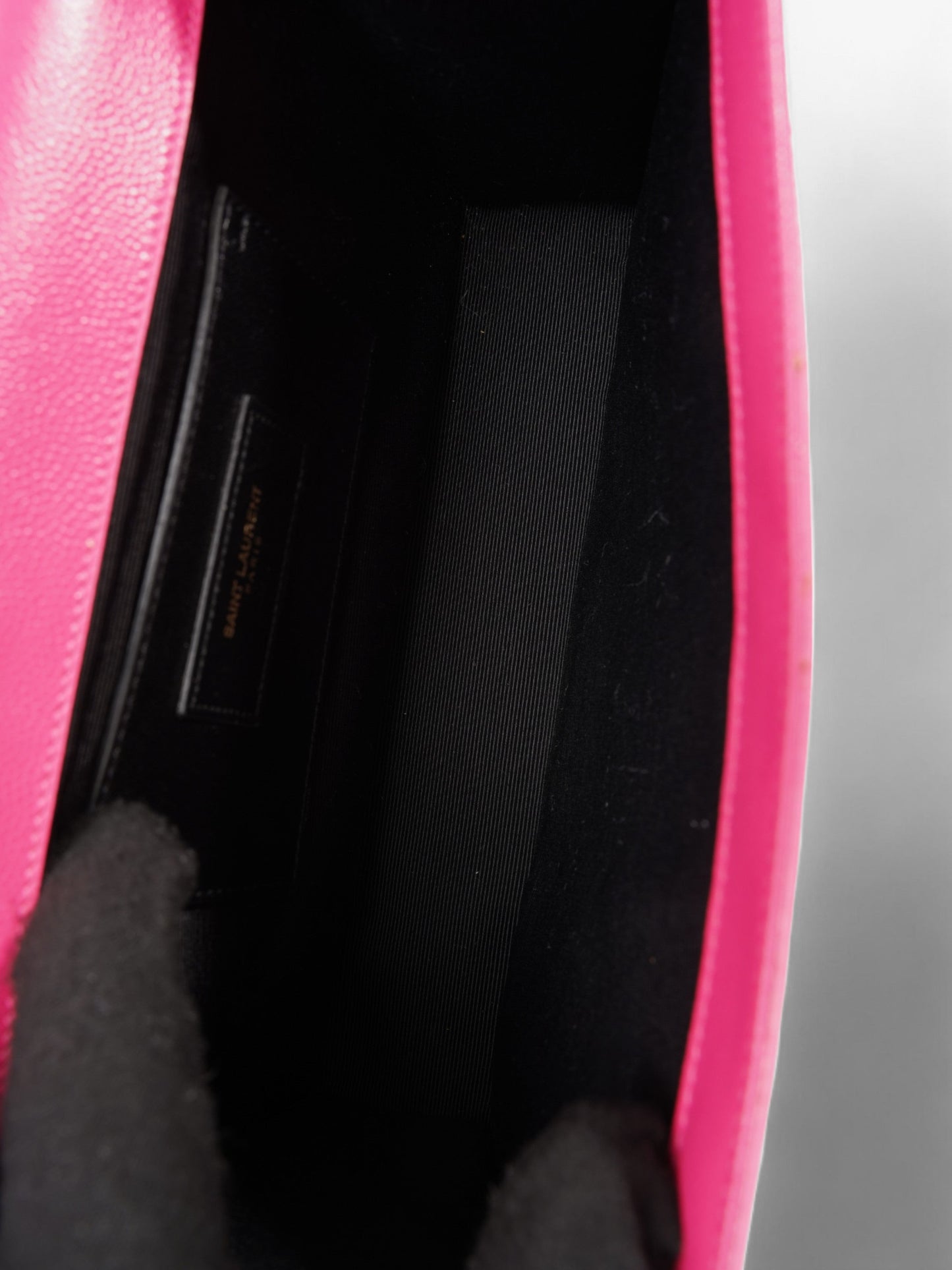 Saint Laurent Kate Neon Pink Grained Leather