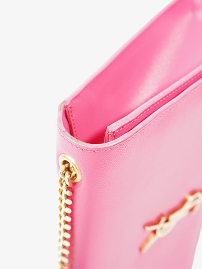Saint Laurent Kate Neon Pink Grained Leather