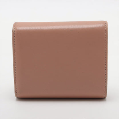 Celine Triomphe Beige Compact Flap Cardholder Wallet