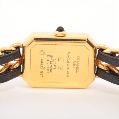 Chanel Première M Gold Black Face Watch