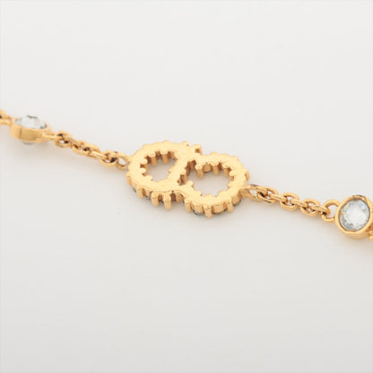Dior Petit CD Yellow Gold Rhinestone/Pearl Bracelet Costume Jewellery