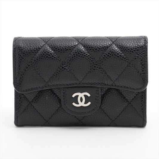 Chanel Flap Caviar Black Cardholder- Microchipped
