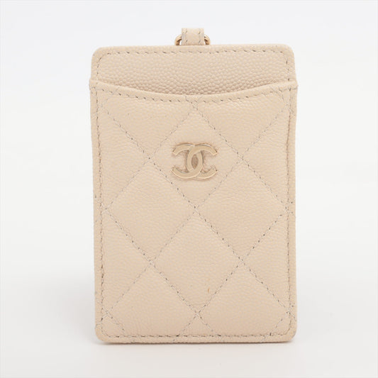 Chanel Caviar Beige Cardholder Crossbody - Series 20