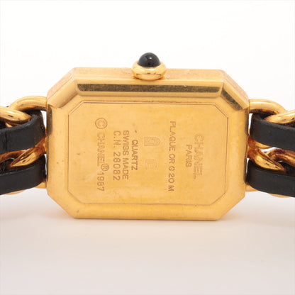 Chanel Premiere M Gold Black Watch