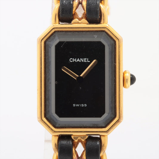 Chanel Premiere M Gold Black Watch