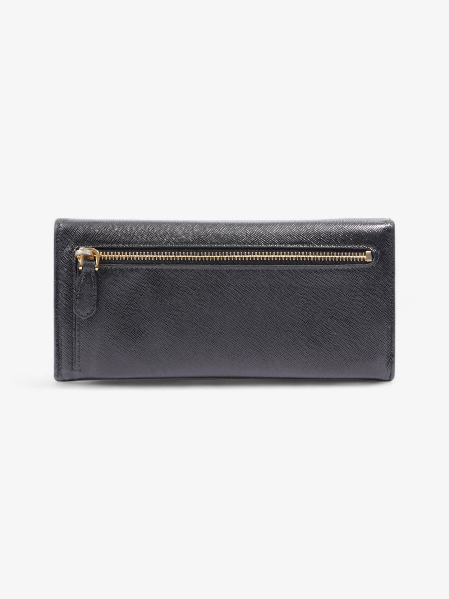 Prada Long Wallet Black Saffiano Leather
