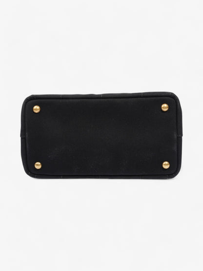 Prada Canapa 2 Way Handbag Black Cotton