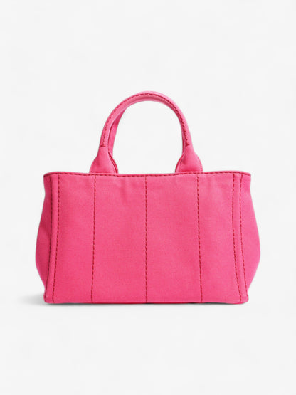 Prada Canapa 2 Way Handbag Pink Cotton