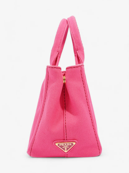 Prada Canapa 2 Way Handbag Pink Cotton