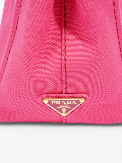Prada Canapa 2 Way Handbag Pink Cotton